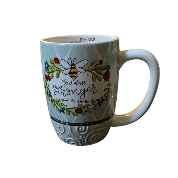 You Are Stronger Than You Think Honey Bee Mug - Picture 1 of 4